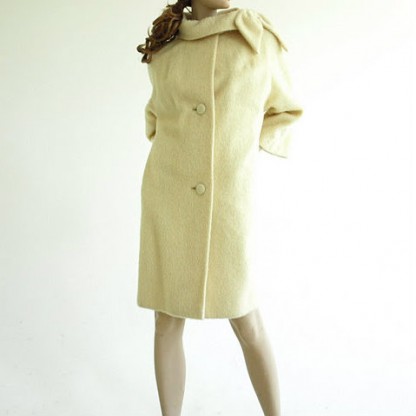 Vintage Cream Lilli Ann Mohair Coat
