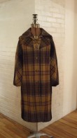 Vintage Rust Wool Plaid Wool Coat
