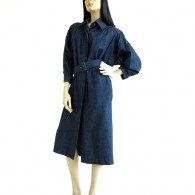 Vintage 1980s Rickie Freeman Denim Dress