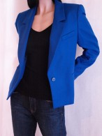 Vintage 1980's Giorgio Sant Angelo Cobalt Blue Blazer