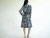 Vintage 1980s Blue Tribal Print A Line Dress