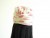 Vintage Adolfo Cream Turban with Pink Polka Dots Hat