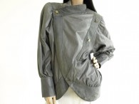 Vintage 1980s Grey Casa Lopez Michael Jackson Leather Jacket