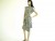 Vintage 1980's Subway Print Drop Waist Peplum Dress