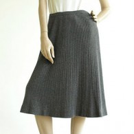 Vintage 1970's Cashmere skirt - Gray Ballantyne Ribbed Skirt