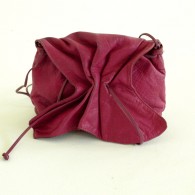 Vintage 1980s Carlos Falchi Fuchsia Buffalo Bag