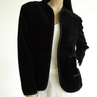 Vintage Butte Black Velvet Cardigan Blazer