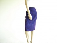 Vintage 1980's St John Purple Knit Straight Skirt