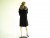 Vintage 1950s Black Coat - Shagmoor Fur Collar Wool Coat