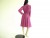Vintage 1970's Queens Row Fuchsia Secretary Dress