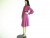 Vintage 1970's Queens Row Fuchsia Secretary Dress