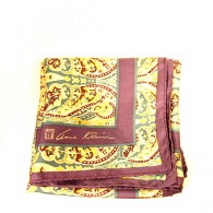 Vintage Designer Anne Klein Purple Paisley Print Scarf
