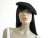 Vintage 1950's Saks Fifth Black Wool Beret Hat