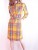 Vintage Yellow Plaid Sheath Dress