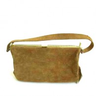 Vintage Air Step Tan Suede Purse