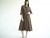 Vintage 1940's Dark Floral Print Swing Blouse Dress