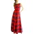 Vintage 1960/70's Red Plaid Sleeveless Maxi Dress
