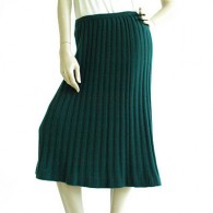 Vintage 1970's Forest Green Cashmere Skirt by Ballantyne