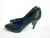 Vintage 1980s Calico Patent Leather Green Pump