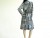 Vintage 1980s Blue Tribal Print A Line Dress