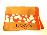 Vintage Designer Lanvin Oblong Hand Rolled Scarf