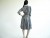 Vintage 1950s Blue Striped Paisley Print Shirt Dress