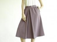 Vintage 1970's/1980's Barry Bricken Lilac Midi Pleat Skirt