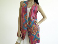 Vintage 1990s Chico's Design Aztec Multicolor Vest