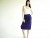 Vintage 1980's St John Purple Knit Straight Skirt