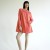 Vintage 1960s Coral Babydoll Tent Swing Coat