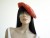 Vintage Handknit Crochet Red/Tan Beret Hat