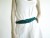 Vintage 1980s Teal Ginnie Johansen Rope Silk Cinch Belt
