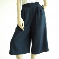 Vintage 1970s Evan Picone Navy Calf Short Culotte
