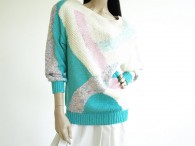Vintage 1980's Nanneli Long Sherbet Sweater