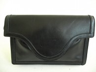 Vintage 1970's/1980's Anne Klein Black Logo Envelope Purse