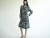 Vintage 1980s Blue Tribal Print A Line Dress