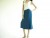 Vintage 1970's Blue Cashmere Skirt by Ballantyne