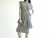 Vintage 1980's Subway Print Drop Waist Peplum Dress