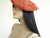 Vintage Handknit Crochet Red/Tan Beret Hat