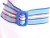 Vintage 1980's Blue Stripe Sash Belt