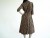 Vintage 1940's Dark Floral Print Swing Blouse Dress