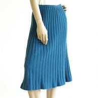 Vintage 1970's Blue Cashmere Skirt by Ballantyne