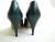 Vintage 1980s Calico Patent Leather Green Pump