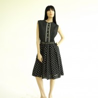 Vintage 1960s Polka Dot Mod Dress