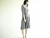 Vintage 1950s Blue Striped Paisley Print Shirt Dress