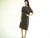 Vintage Brown Block Print Sheath Dress