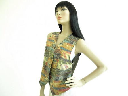 Vintage 1980s Anxiety Aztec Print Vest
