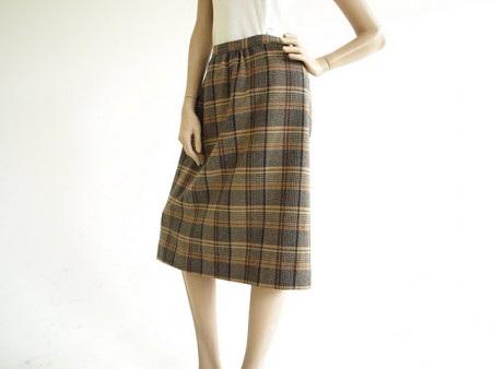 Vintage 1960's/1970's Pendleton Wool Plaid Skirt