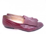 Vintage Ferragamo Burgundy Tassel Loafer