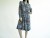 Vintage 1980s Blue Tribal Print A Line Dress